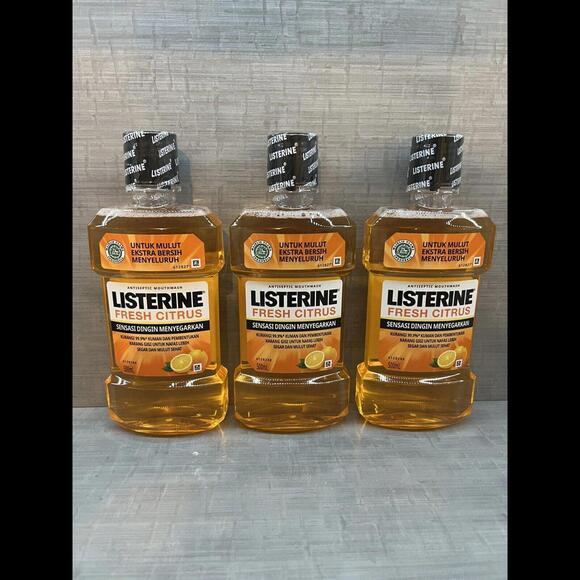 Listerine Ultraclean Fresh Citrus Mouthwash 500mL Pack Of 3Ships Next Day